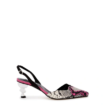 Shop Yuul Yie Lissom 60 Slingback Leather Pumps In Pink