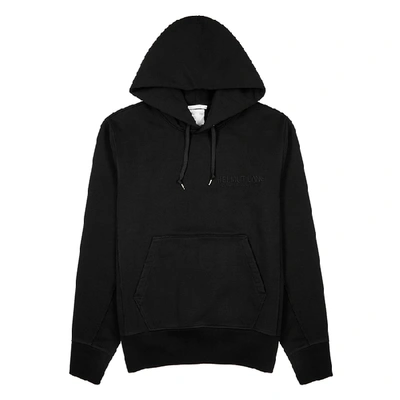 Shop Helmut Lang Standard Three Eagles Hooded Cotton Sweatshirt In Black