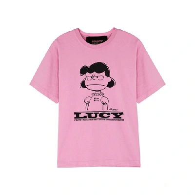 Shop Marc Jacobs X Peanuts Lucy Printed Cotton T-shirt In Pink