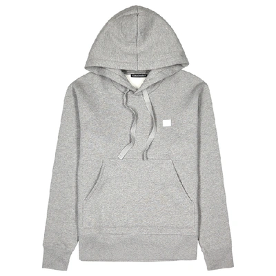 Shop Acne Studios Ferris Grey Hooded Cotton Sweatshirt