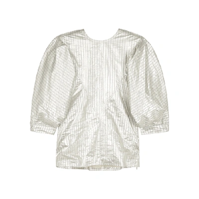 Shop Isabel Marant Rolna Silver Lamé Top