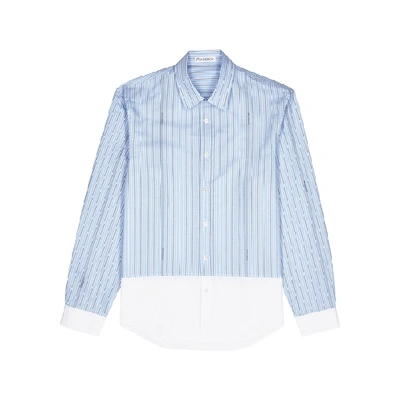 Shop Jw Anderson Blue Striped Cotton Shirt