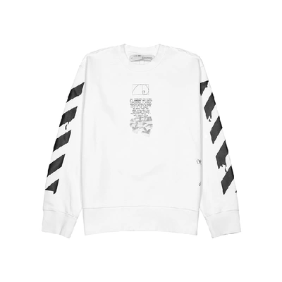 Shop Off-white Dripping Arrows White Cotton-jersey Sweatshirt