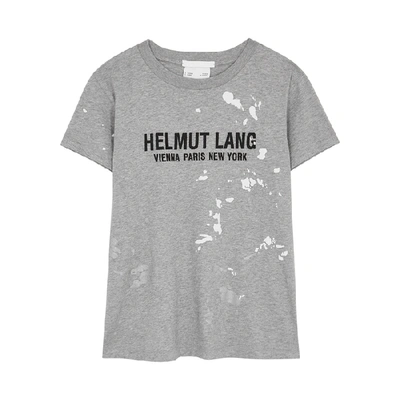 Shop Helmut Lang Baby Painter Grey Logo Cotton T-shirt