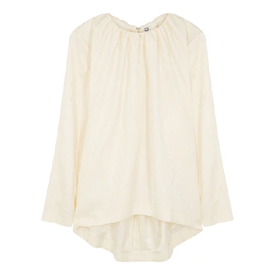 Shop Totême Vibrac Cream Jacquard Blouse