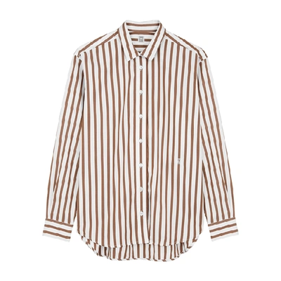 Shop Totême Capri Striped Poplin Shirt