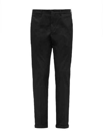 Shop Prada Tailored Gabardine Trousers In Black