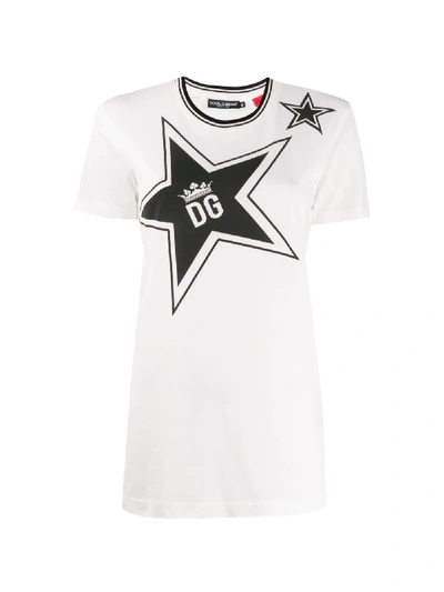 Shop Dolce & Gabbana Dg Star Print T-shirt In White