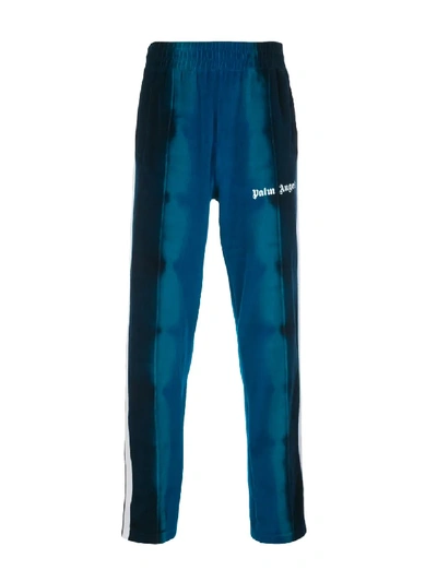 Shop Palm Angels Tie-dye Effect Track Pants In Blue
