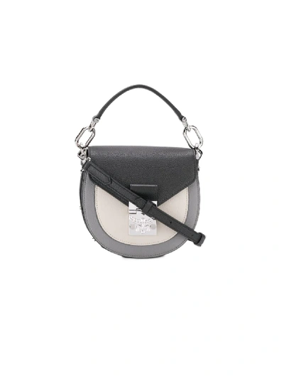 Shop Mcm Patrica Colour-block Crossbody Bag In Black