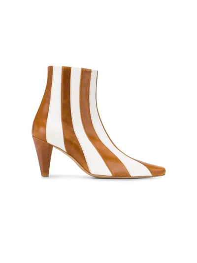 Shop Kalda Lio Striped Ankle Boots In Brown