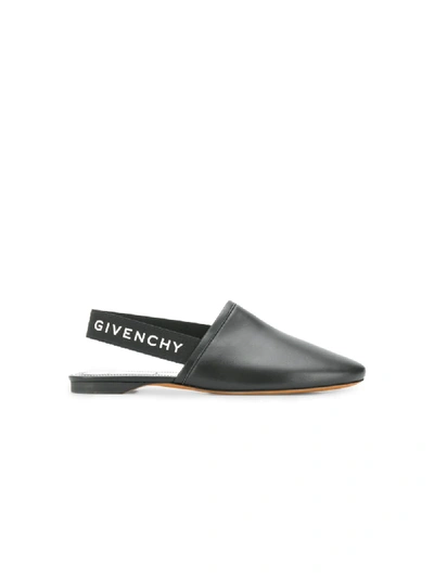 Shop Givenchy Slingback Flat Mules In Black