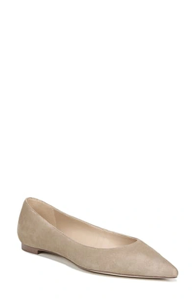 Shop Sam Edelman Sally Flat In Oatmeal Suede Leather