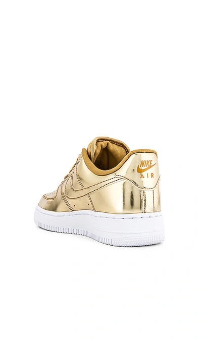 Shop Nike Air Force 1 Sneaker In Metallic Gold  Club Gold & White