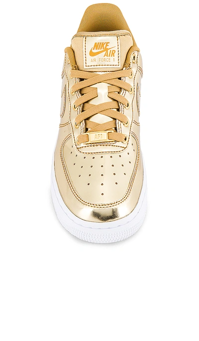 Shop Nike Air Force 1 Sneaker In Metallic Gold  Club Gold & White