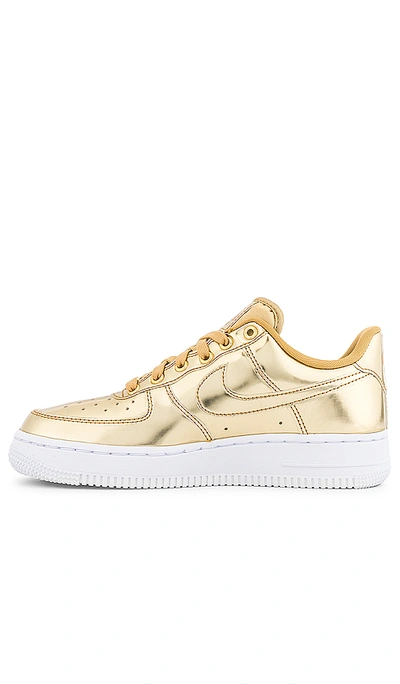 Shop Nike Air Force 1 Sneaker In Metallic Gold  Club Gold & White