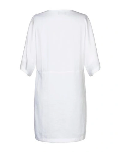 Shop Atos Lombardini Woman Short Dress White Size 4 Viscose, Polyester