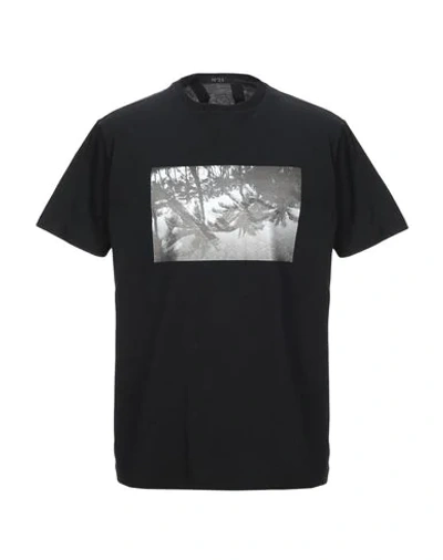 N°21 Graphic Print T-shirt In Black