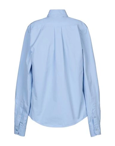 Shop Balenciaga Solid Color Shirts & Blouses In Sky Blue