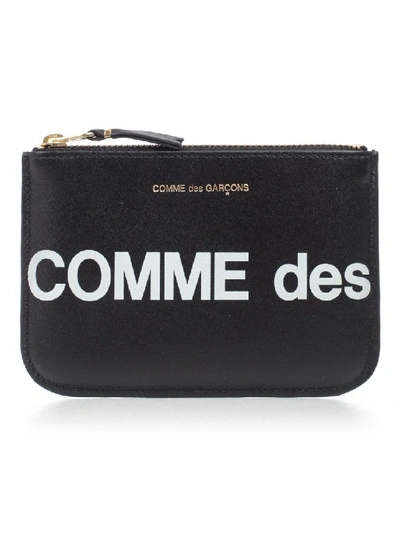 Shop Comme Des Garçons Logo Pouch In Black