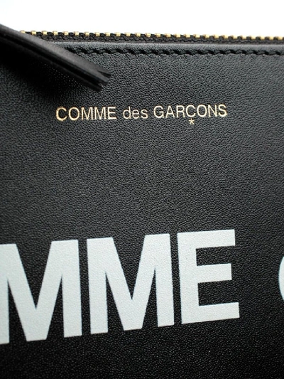 Shop Comme Des Garçons Logo Pouch In Black
