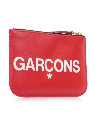 Shop Comme Des Garçons Logo Pouch In Red