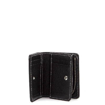 Shop Marc Jacobs Compact Tag Black Hammered Leather Wallet