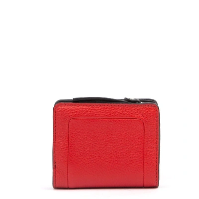 Shop Marc Jacobs Mini Compact Red Leather Wallet