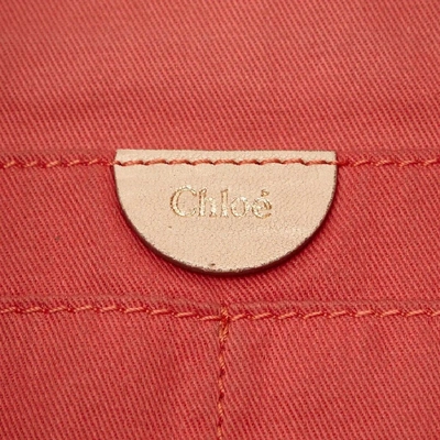 Pre-owned Chloé Leather Clutch In Neutrals