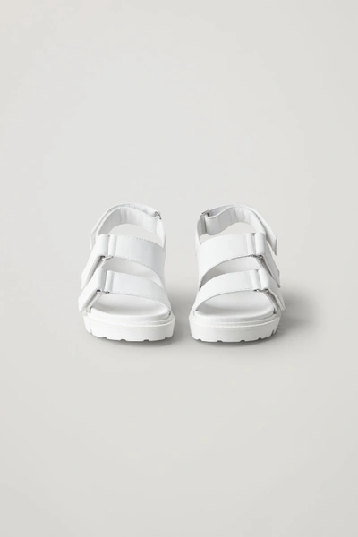 Shop Cos Chunky Leather Sandals In White