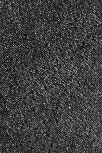 Shop Pushbutton Acid-wash Denim Midi Skirt In Gray