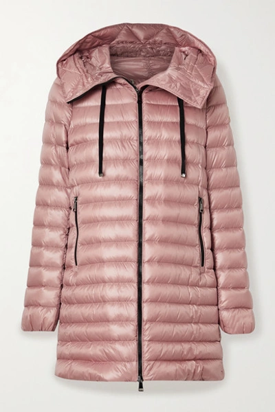 Shop Moncler Rubis Hooded Quilted Shell Down Jacket In Blush