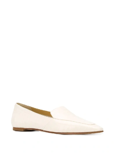 Shop Aeyde Aurora Crocodile Loafers In Neutrals