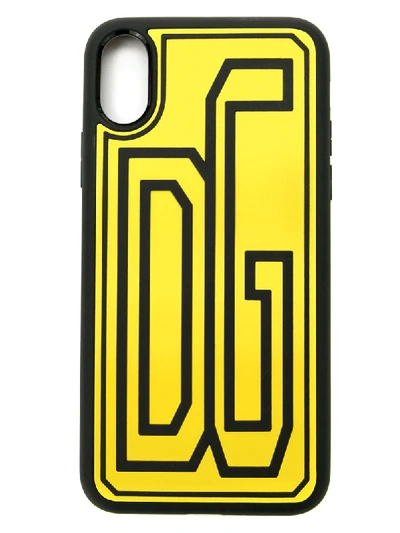 Shop Dolce & Gabbana Iphone X/xs Logo Case In Yellow