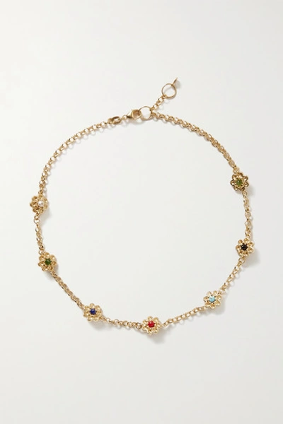Shop Of Rare Origin Daisy Gold Vermeil Multi-stone Necklace