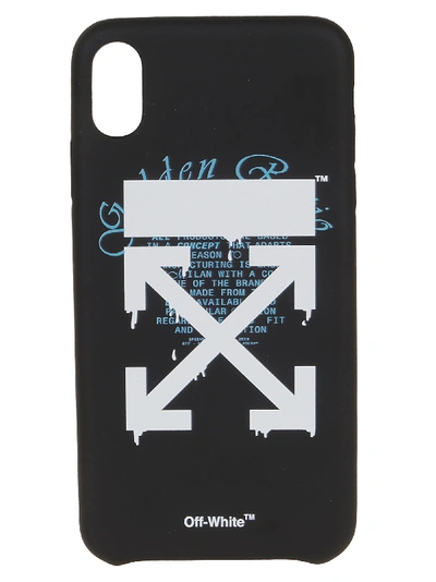 Shop Off-white Dripping Arrows Iphone Xs Max In Black White