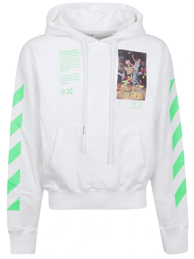 Shop Off-white Pascal Painting Over Hoodie In White Multic