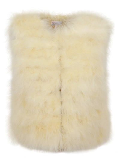 Shop Red Valentino Gilet Taffetas Stretch In Vaniglia