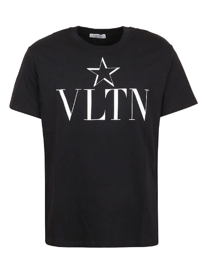 Shop Valentino Jersey T-shirt In Oni Nero Stella Bianca