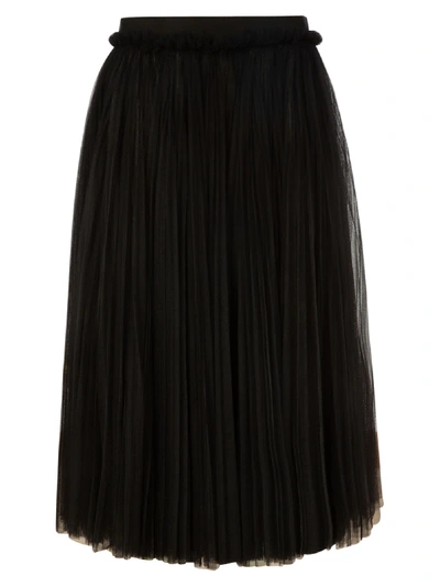 Shop Dolce & Gabbana Flared Pleated Skirt In Black