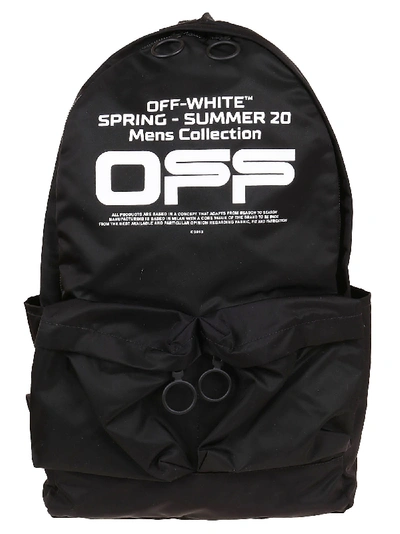 Shop Off-white Off Wavy Logo Backpack In Black White