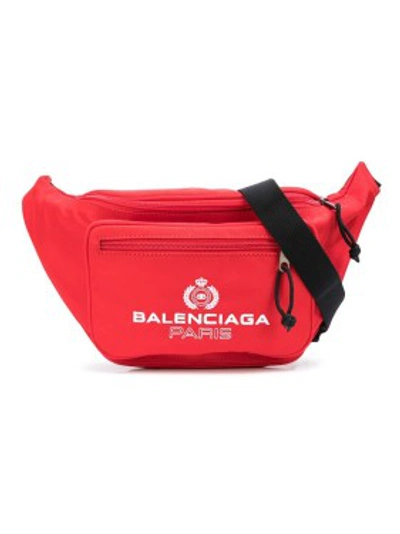 Shop Balenciaga Red Men's Paris Explorer Belt Bag