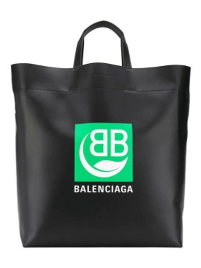 Shop Balenciaga Bb Market Tote In Black