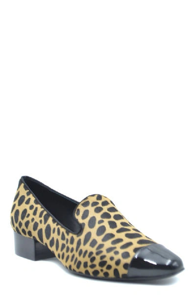 Shop Giuseppe Zanotti Leopard Print Loafer In Grey