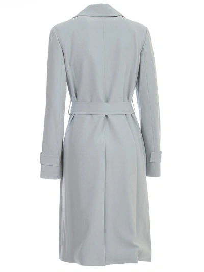 Shop Theory Oaklane Cady Trench Coat In Grey