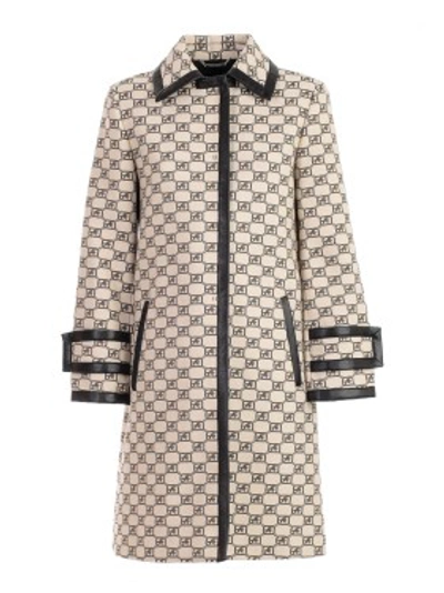 Shop Alberta Ferretti Logo Trench Coat In Neutrals