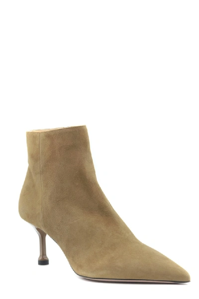 Shop Prada 65 Suede Ankle Boots In Brown