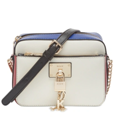 Shop Dkny Elissa Leather Crossbody, Created For Macy's In Multi/sliver