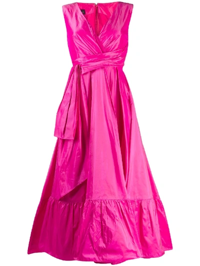 Shop Talbot Runhof Boma Flared Dress In Pink