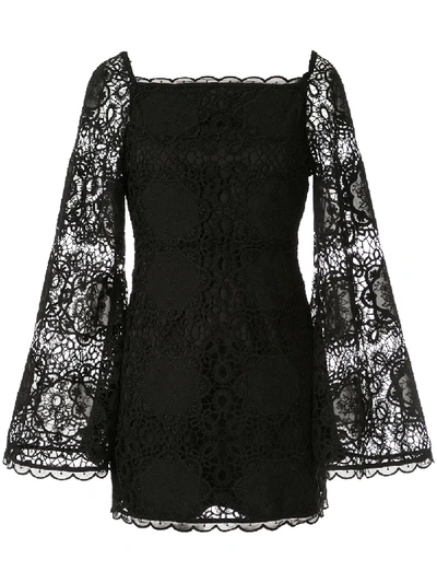 Shop Alice Mccall Diamond Veins Mini Dress In Black